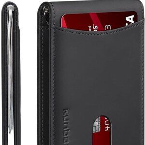 Minimalist & Slim Bifold Front Pocket Wallet for Men, Premium Genuine Full-Grain